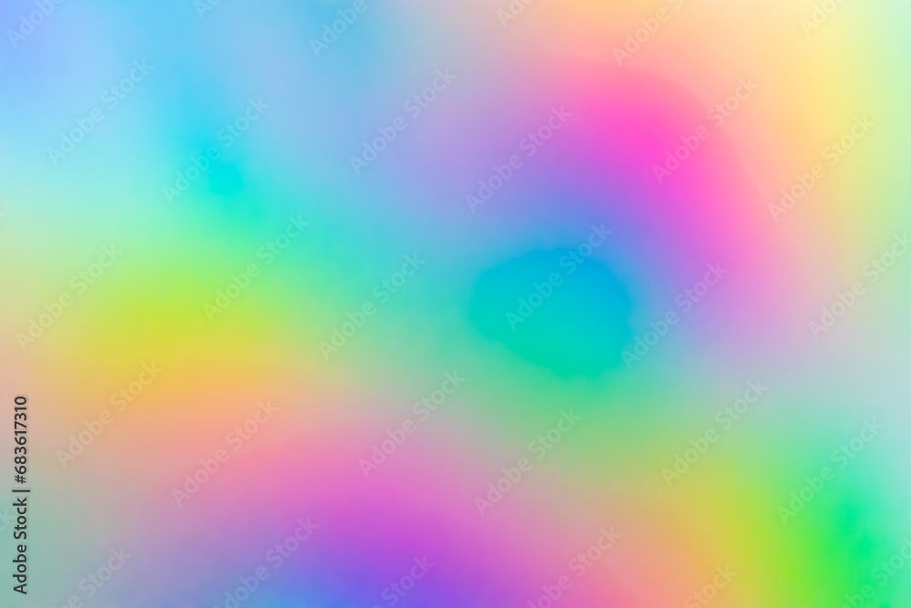 Abstract blur holographic rainbow foil iridescent background - obrazy, fototapety, plakaty 