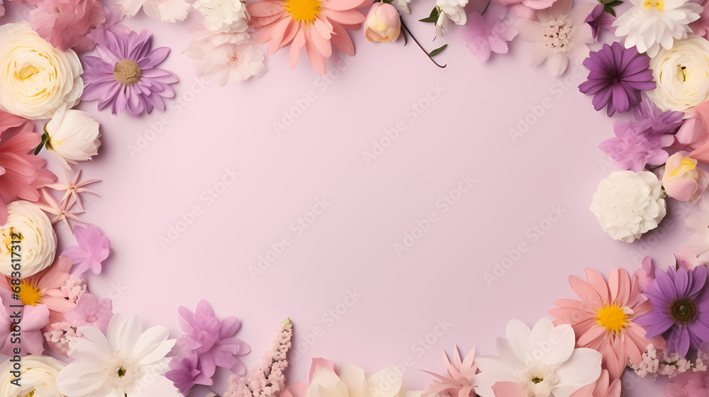 Mother's Day frame background, decorative material, PPT background, flowers background