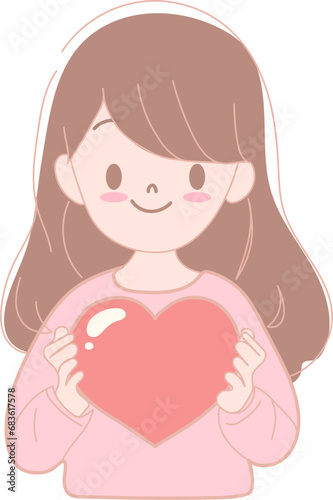 girl with heart