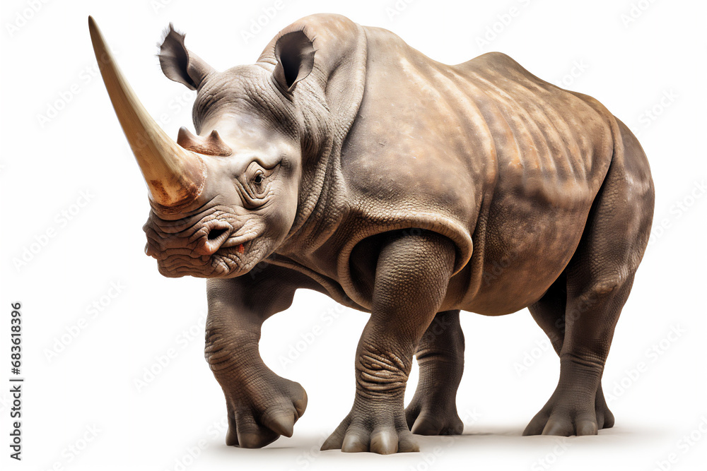 Fototapeta premium rhino isolated on white background