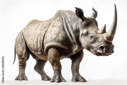 rhino isolated on white background