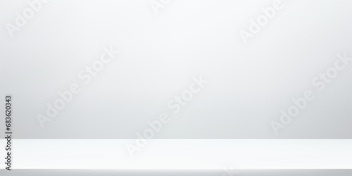 Empty white grey room, white studio design for product display. Abstract grey background. Vector illustration