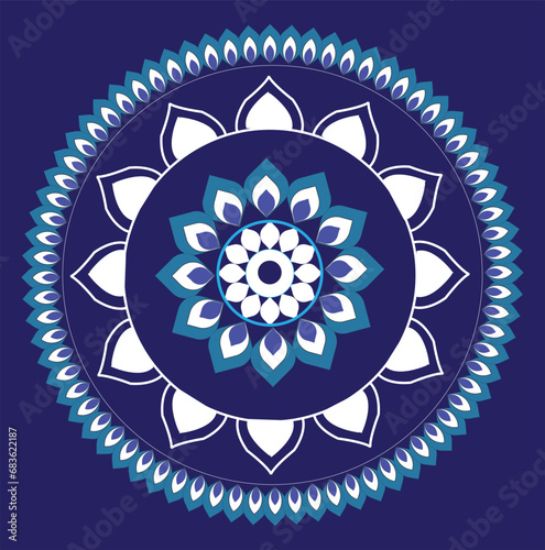 spiritual symbol round ornament