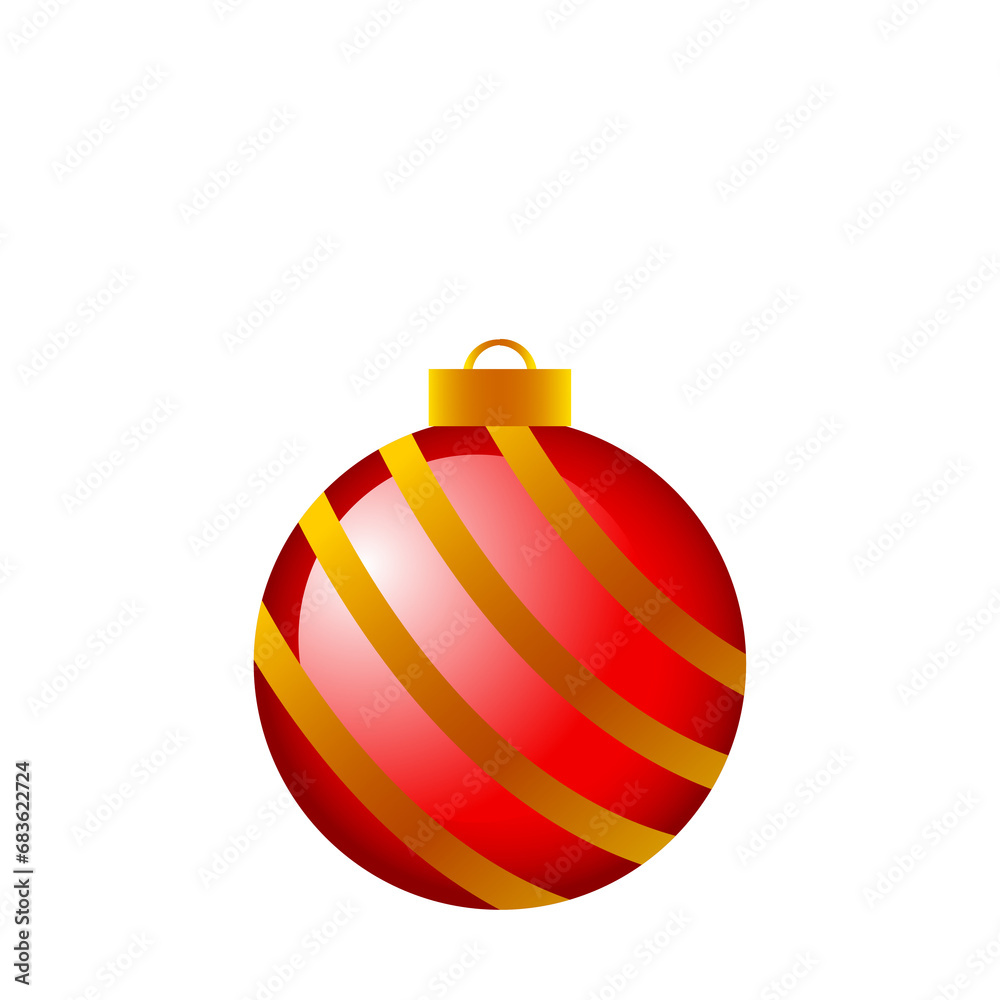 Brightly decorated balls for Christmas