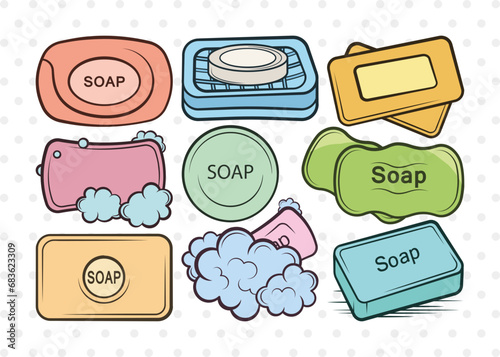 Soap Clipart SVG Cut File | Soap Svg | Soap Bar Svg | Soap Bubbles Svg | Soap Icon Svg | Body Soap Svg | Sope With Case Svg | Soap Svg Bundle