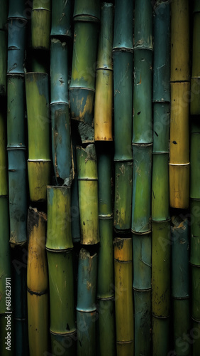 Realistic image of bamboo, vivid surface texture