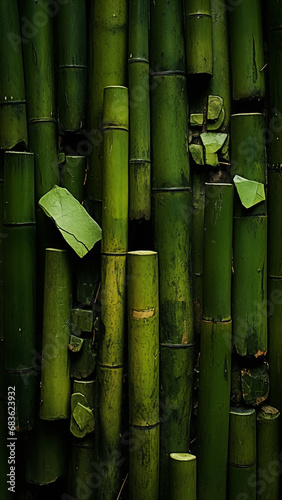 Realistic image of bamboo  vivid surface texture