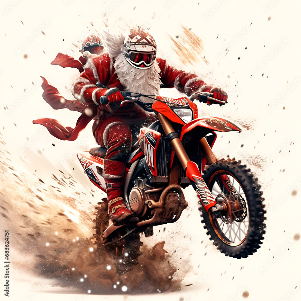 custom made wallpaper toronto digitalSanta Claus riding bike / motorcycle