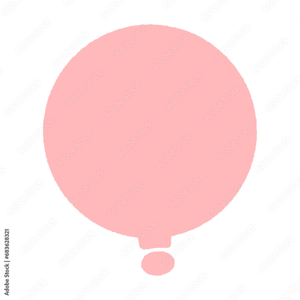 手描きのかわいい丸い形の吹き出し - シンプルな文字スペースや背景の素材