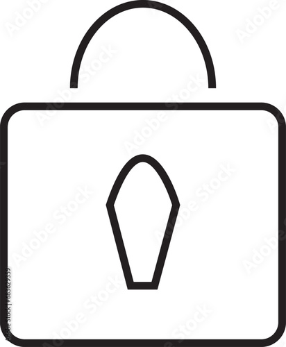 Smart technology security system of padlock lockup icon illustration background.