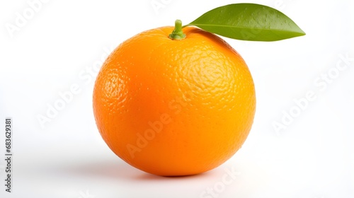 The photo of Orange on white background