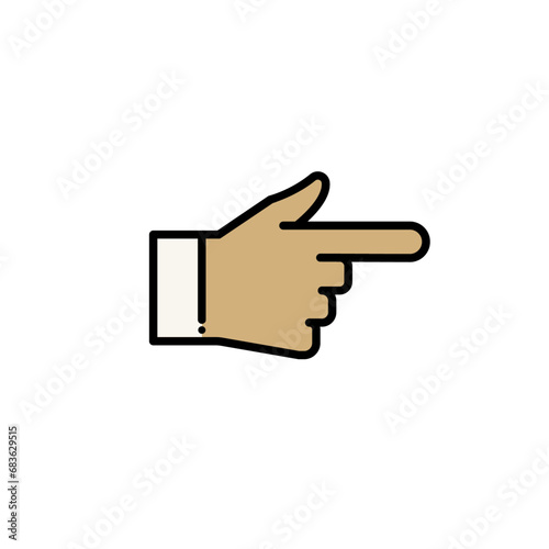 Finger icon stock vector illustration