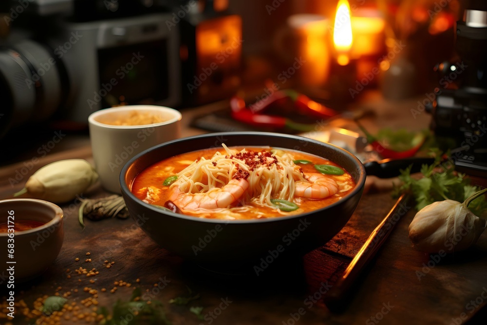 shrimp soup with noodles shrimp soup with noodles