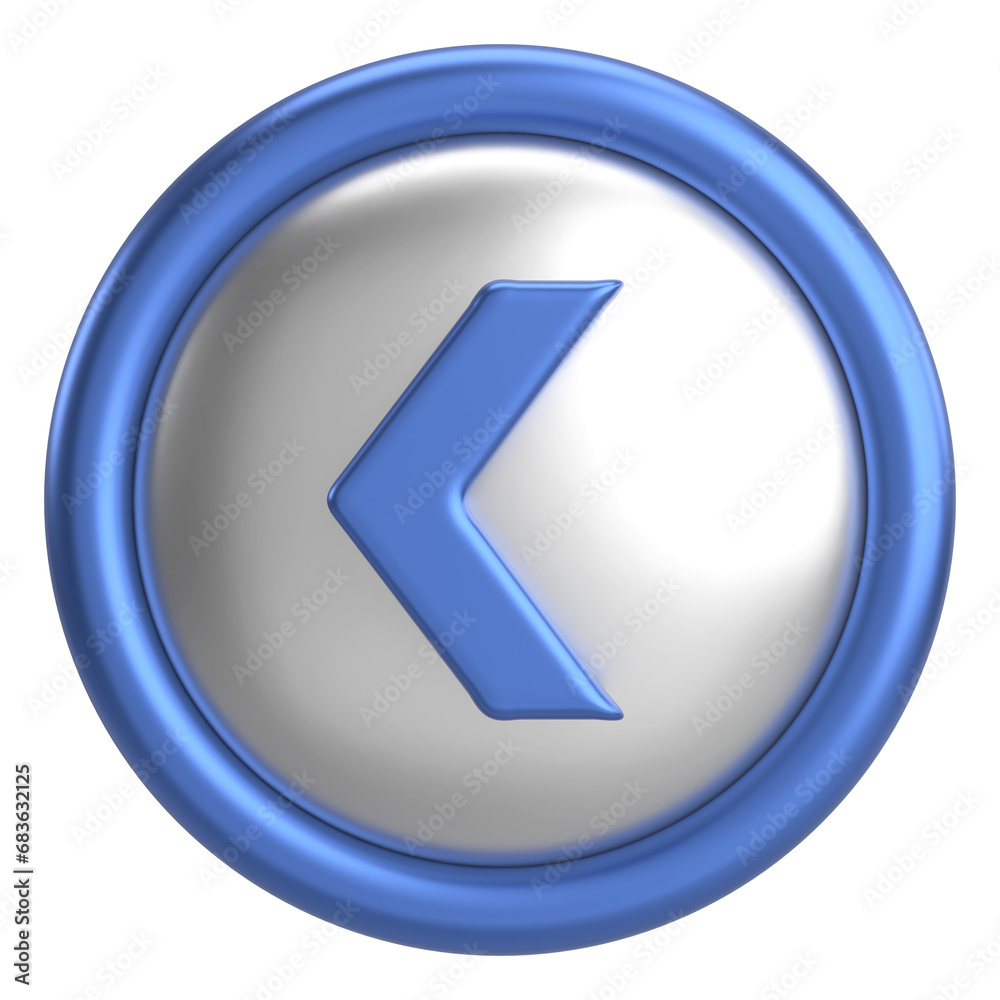 Previous button. Back button. 3D illustration. Previous button. Back button. 3D illustration.