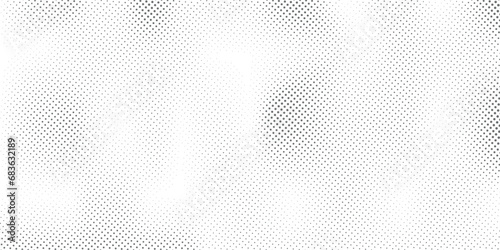 Halftone dotted background. Black dots in modern style on a white background. Vintage illustration for design concept. Modern texture. Polka dot style texture. photo