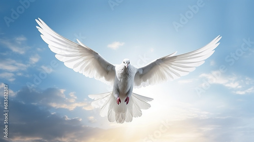 dove in the sky HD 8K wallpaper Stock Photographic Image 