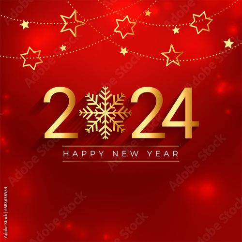 decorative 2024 new year eve shiny background design