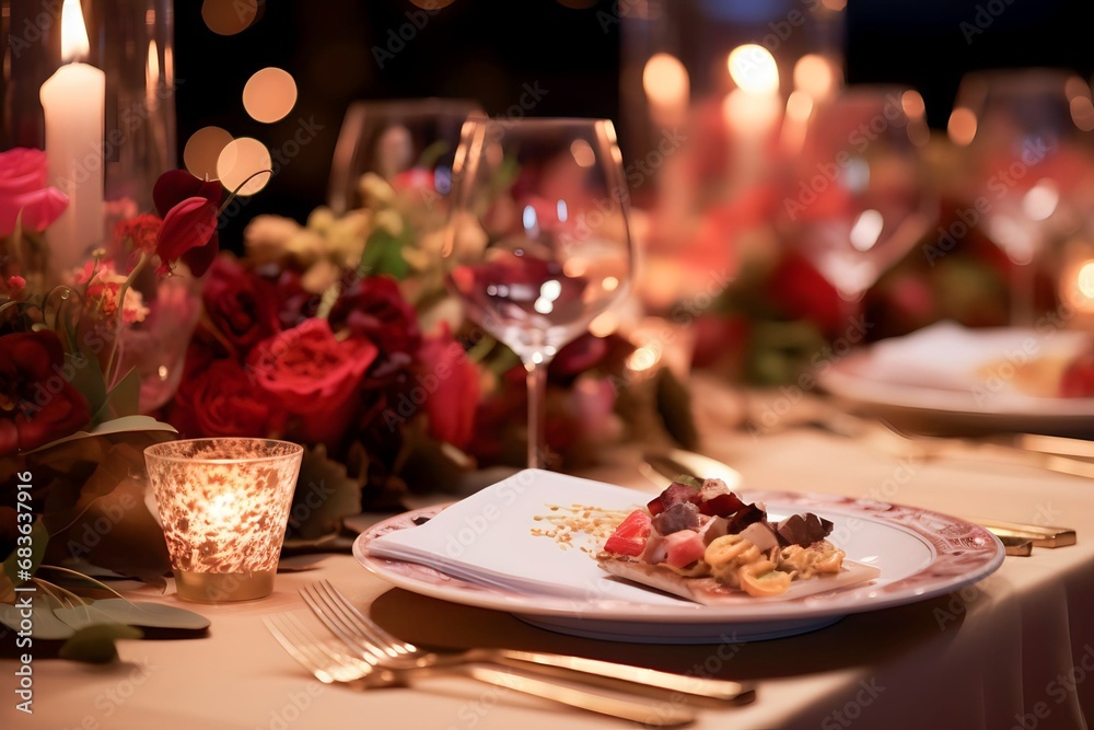 Fototapeta premium Wedding Event Table Food Catering