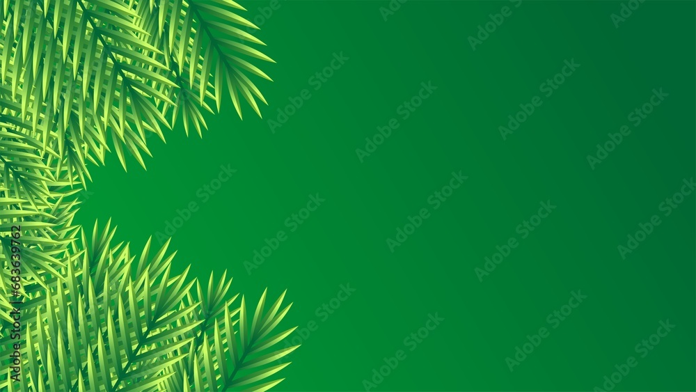 A green natural background illustration image suitable for a natural theme background