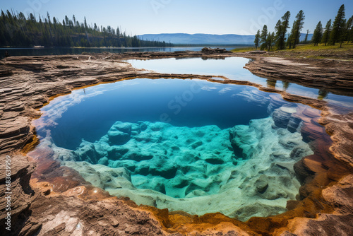 vibrant natural wonders of Yellowstone National Park, showcasing its geothermal features, geysers, wildlife, and the untamed beauty that defines this iconic destination