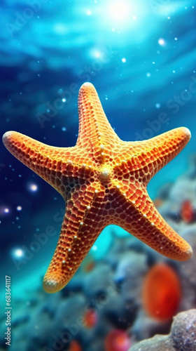 Beautiful Tropical Starfish Underwater Blurry Landscape Background © Image Lounge