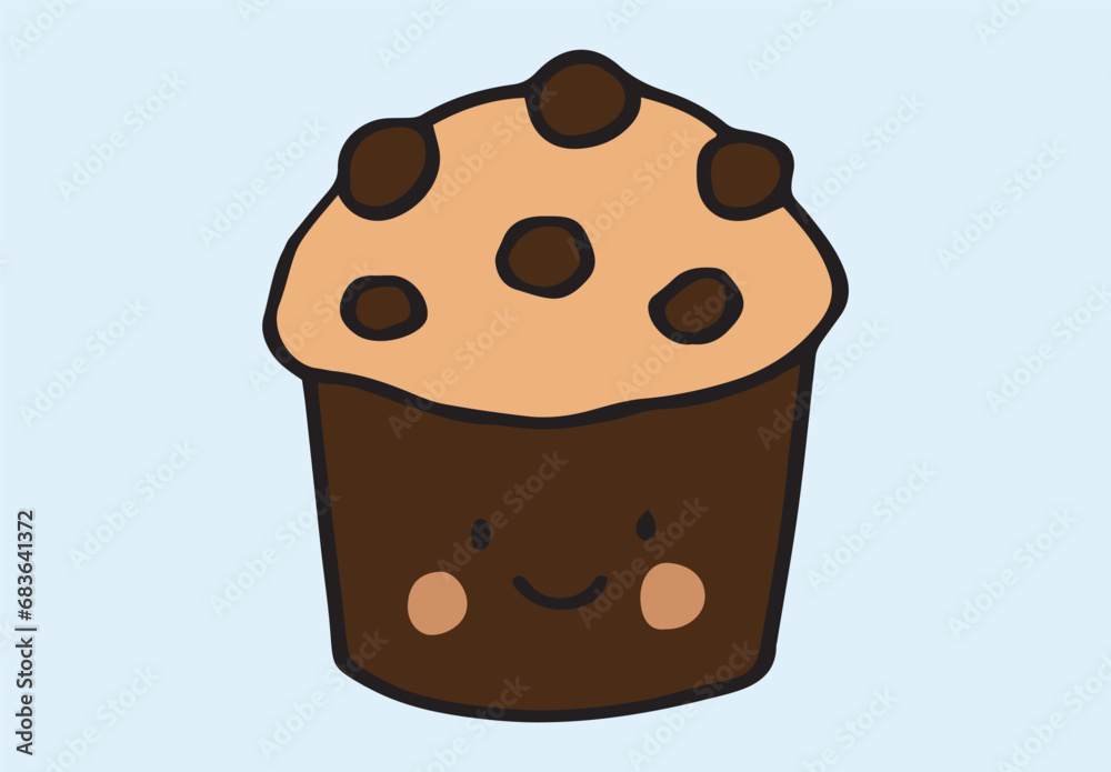 cute kawaii cake vector illustration cute kawaii cake vector illustration