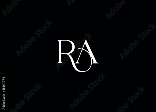 RA creative logo design and monogram logo photo