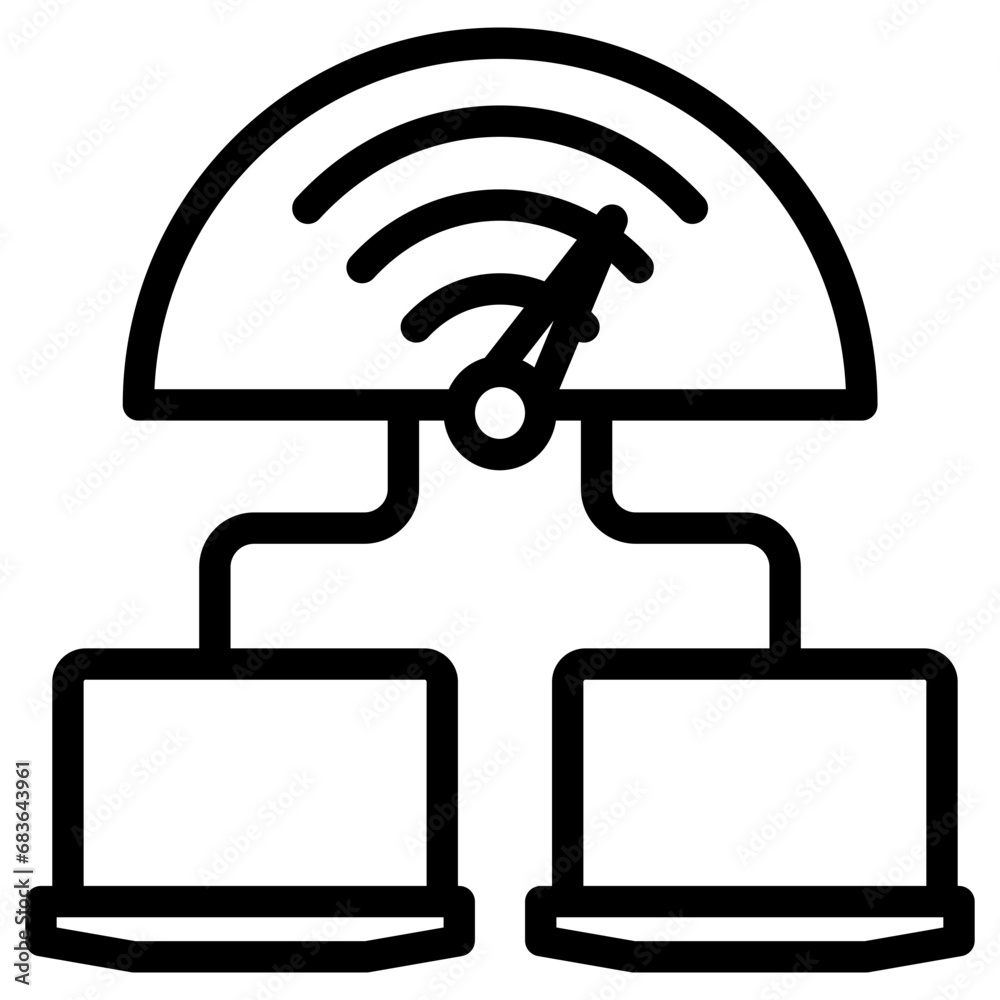 Network Performance Outline Icon Network Performance Outline Icon