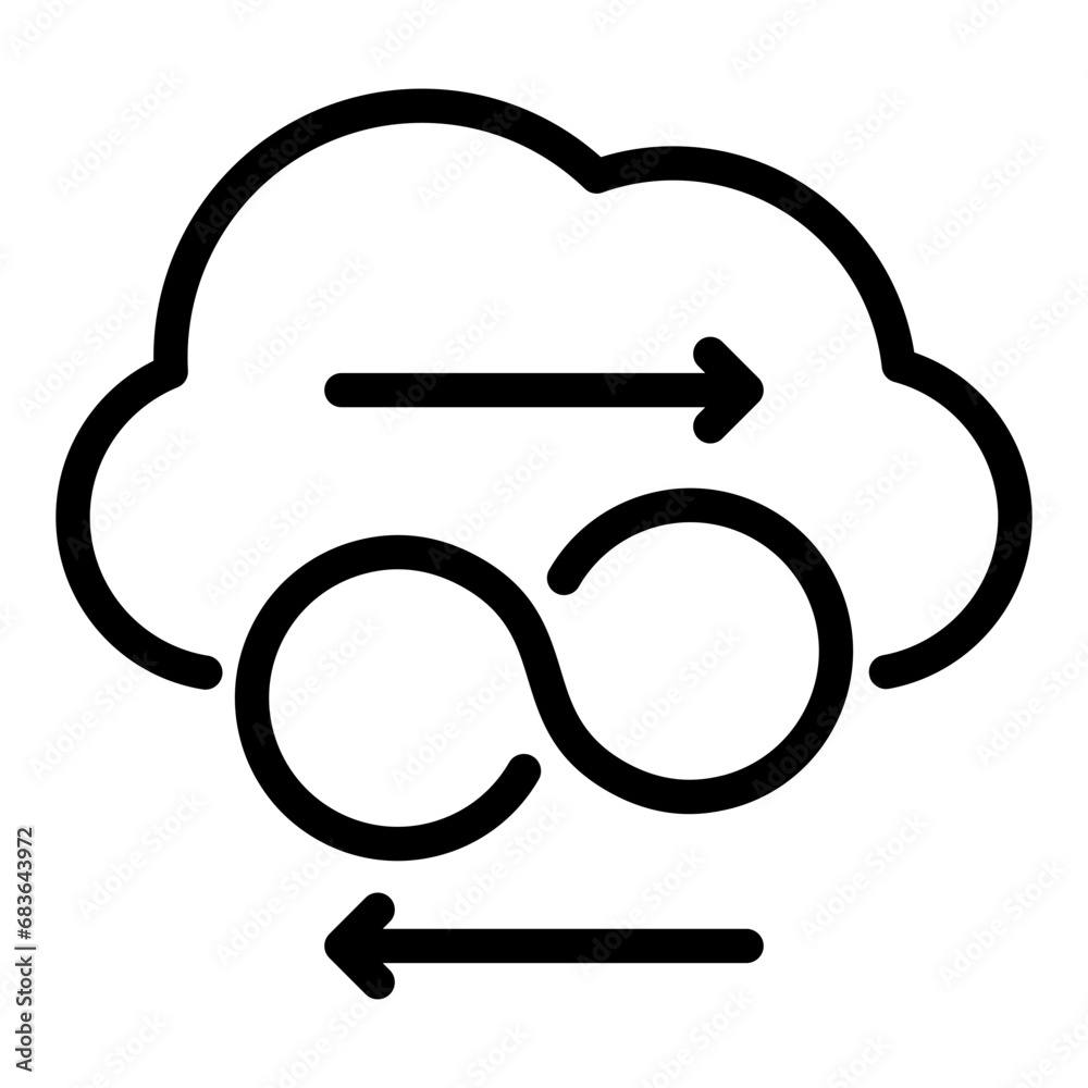 Bandwidth Outline Icon Bandwidth Outline Icon