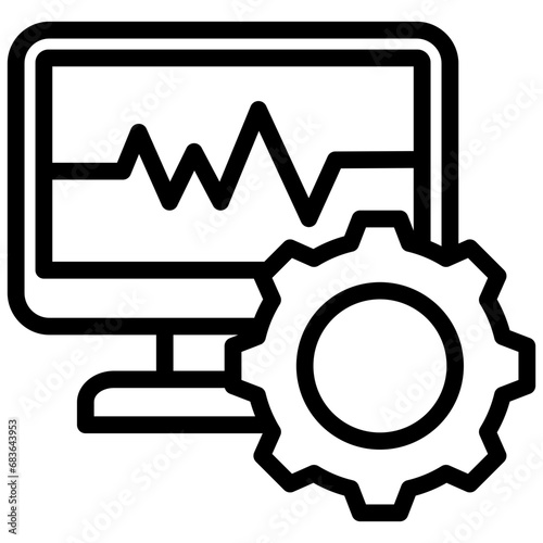 Menitoring System Outline Icon