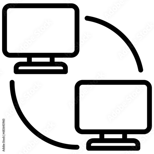 Computer Network Outline Icon