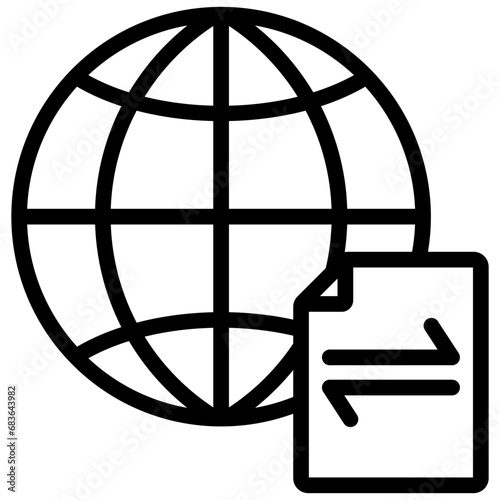 Netwrok Traffic Outline Icon