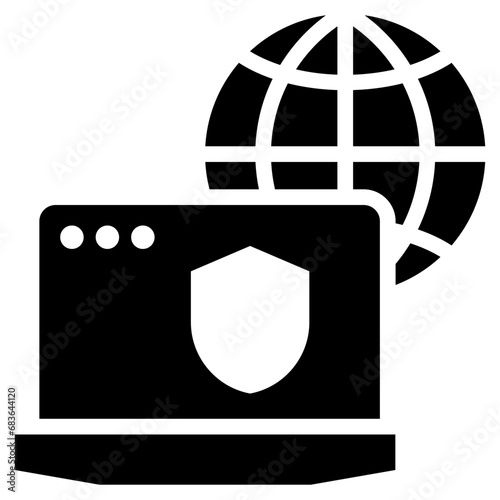 Virtual Private Network Glyph Icon