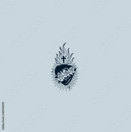 THESE HIGH QUALITY SACRED HEART JESUS VECTOR FOR USING VARIOUS TYPES OF DESIGN WORKS LIKE T-SHIRT, LOGO, TATTOO AND HOME WALL DESIGN