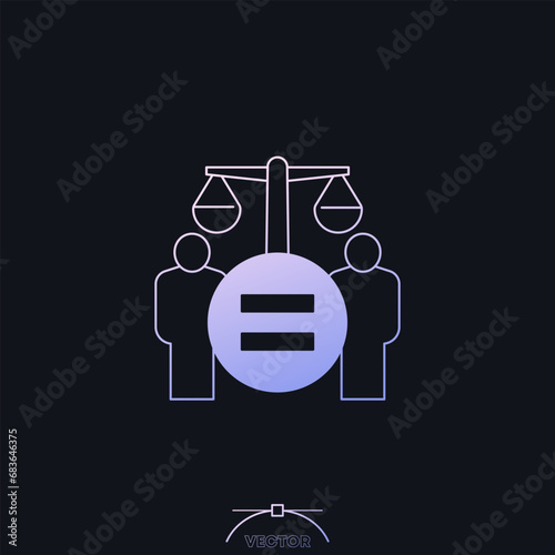 human rights icon with a gradient