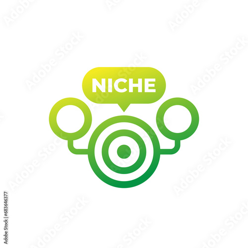 Niche icon, specialized segment of the market