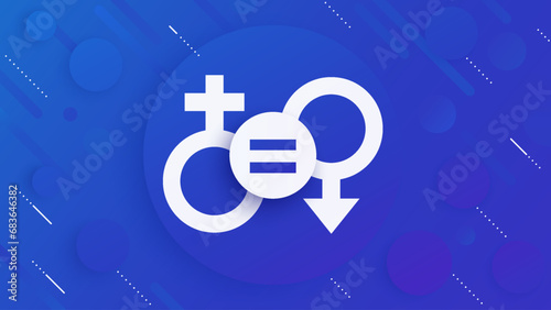 gender equality and equal rights vector banner design