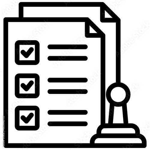 Obraz na plátně Attestation Outline Icon