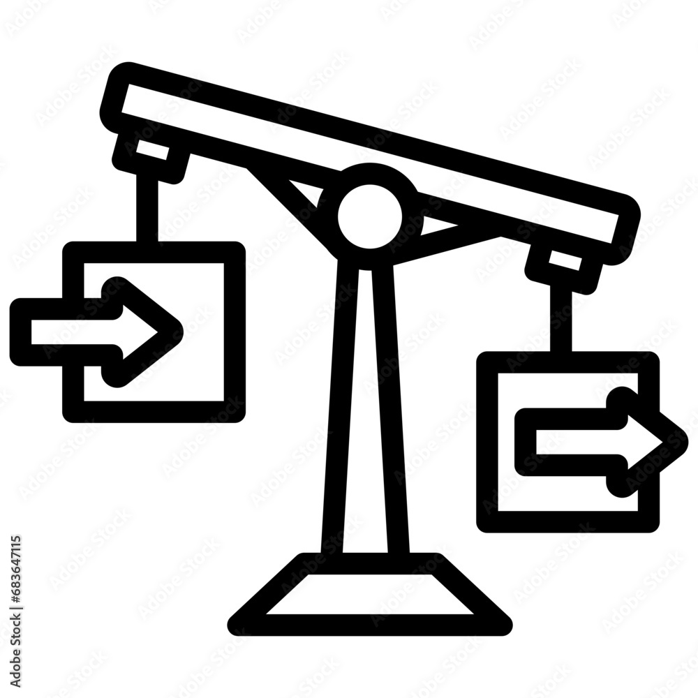 Trade Defisit Outline Icon Trade Defisit Outline Icon