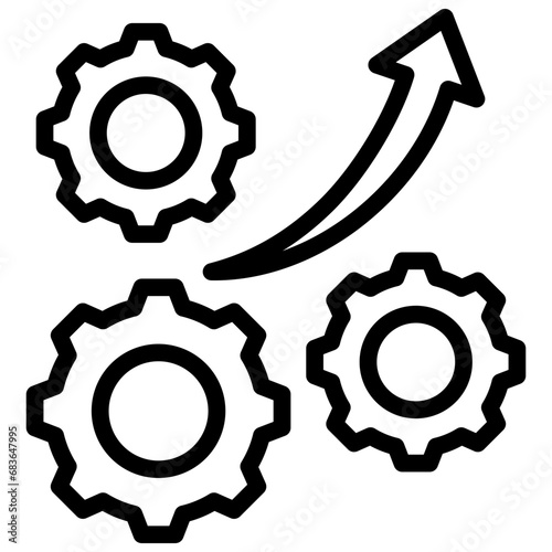 Workflow Efficiency Outline Icon