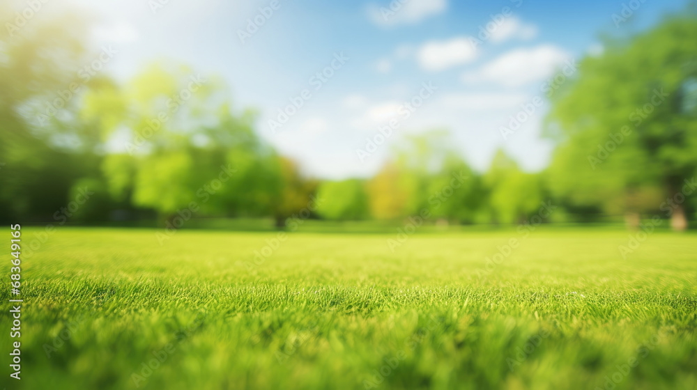 Beautiful blurred background image of spring nature with trees and blue sky with clouds on a bright sunny day. Beautiful blurred background image of spring nature with trees and blue sky with clouds on a bright sunny day.