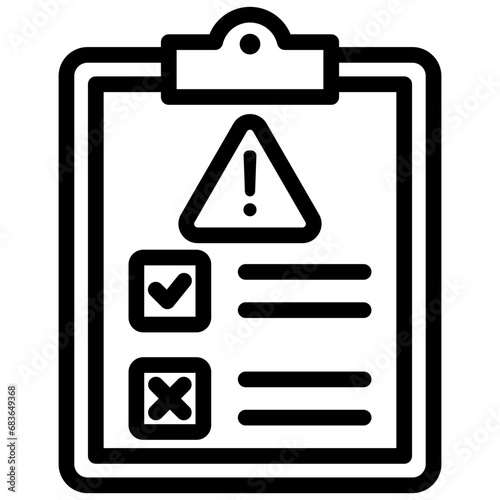 Risk Assessment Outline Icon
