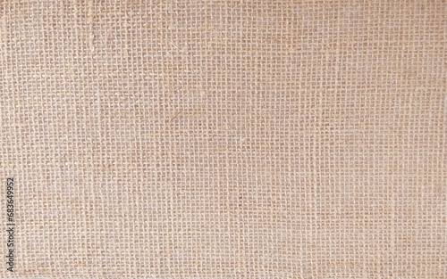 Dirty grunge texture of old rough burlap. Monochrome background of natural jute bag fibers weave. Dense coarse hemp fabric. Overlay template to quickly create a grunge effect. Vector illustration