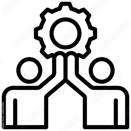 Teamwork Outline Icon