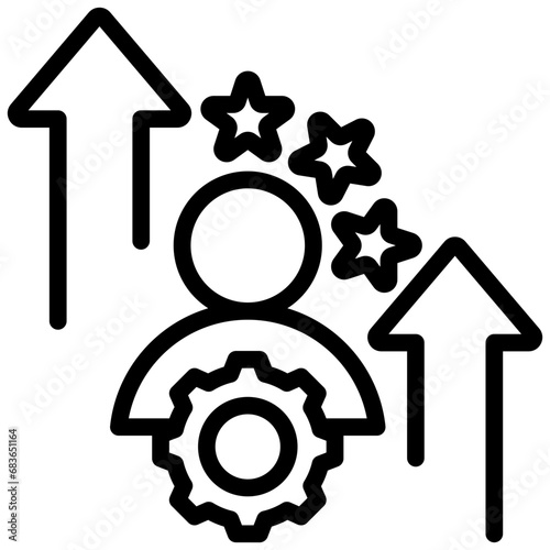 Self Improvement Outline Icon
