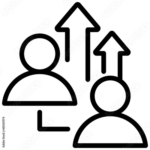 Succession Planning Outline Icon