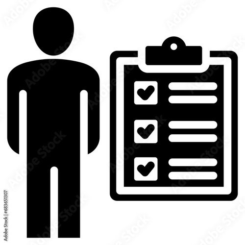 Leadership Assessment Glyph Icon
