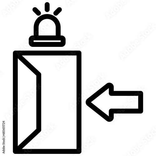 Emergency Exit Outline Icon