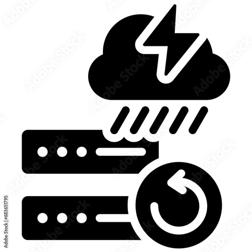 Disaster Recovery Glyph Icon