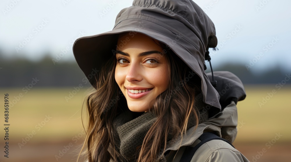Flaine Black Rain Hat